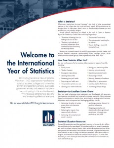 Рекламен материал за Международна година на статистиката 2013