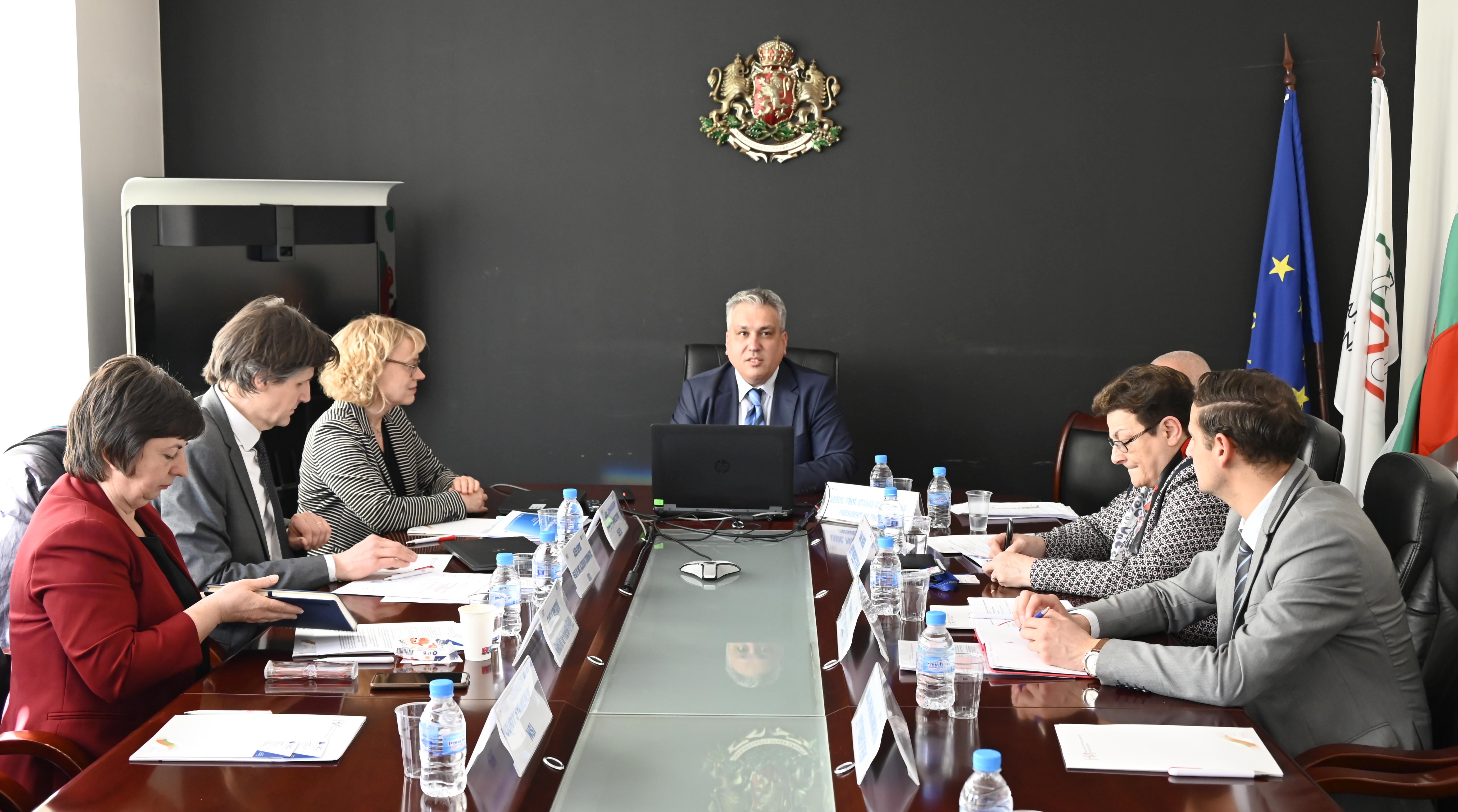 President of NSI Assoc. Prof. Atanas Atanasov, PhD, welcomed an OECD mission