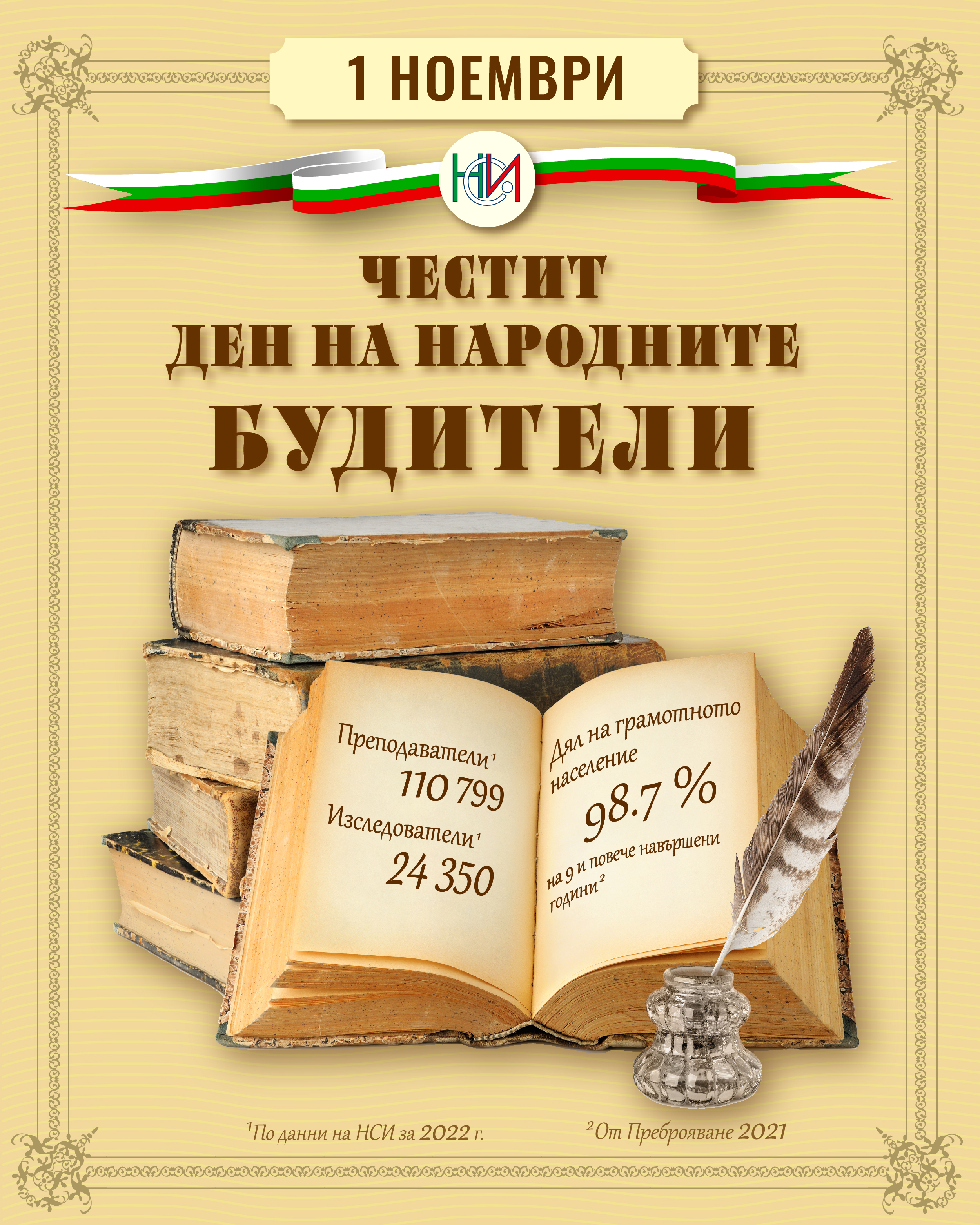 1 ноември – Ден на народните будители