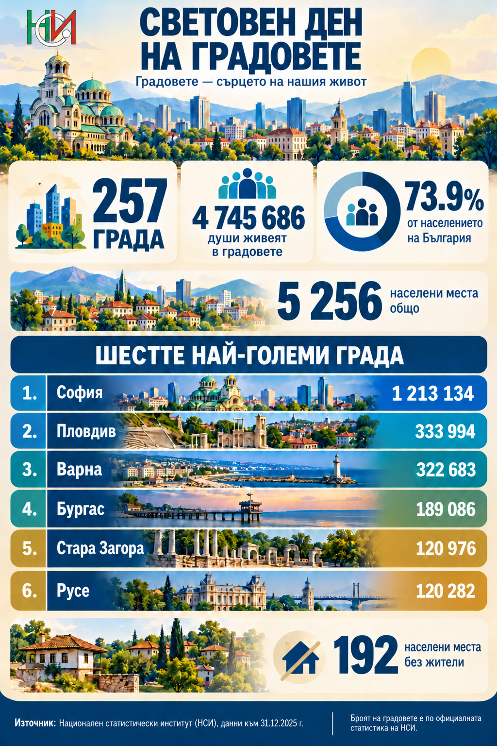 31 октомври - Световен ден на градовете