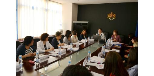 A delegation from the Committee on Statistics of the Republic of Kazakhstan on a visit to the National Statistical Institute of Bulgaria