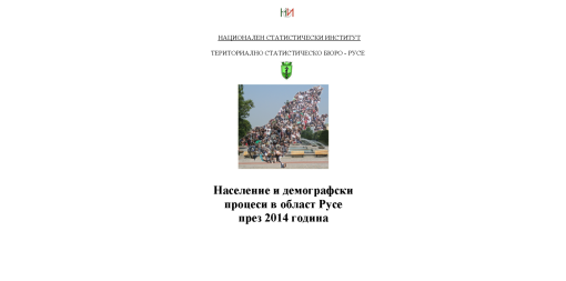 Population and demographic processes in Ruse district in 2014